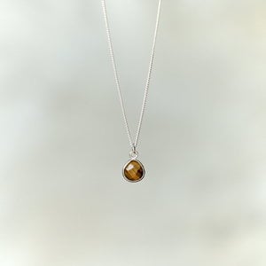 Tiger-eye ketting druppel