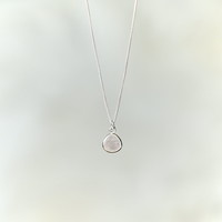 Zilveren ketting Rozenkwarts Zilveren ketting Rozenkwarts