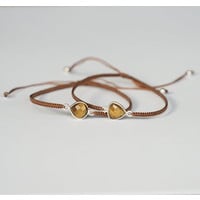 Edelsteen armbandje  Tiger-eye druppel