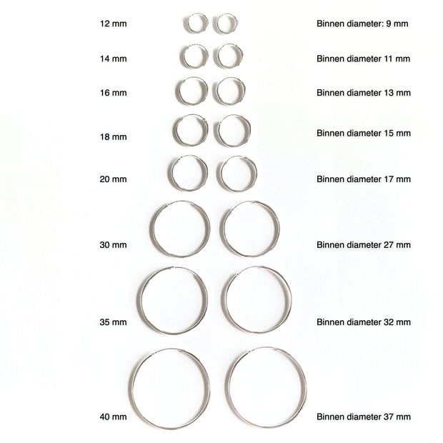 Zilveren oorringen 25 mm Zilveren oorringen 25 mm