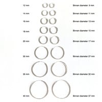 Zilveren oorringen 30 mm