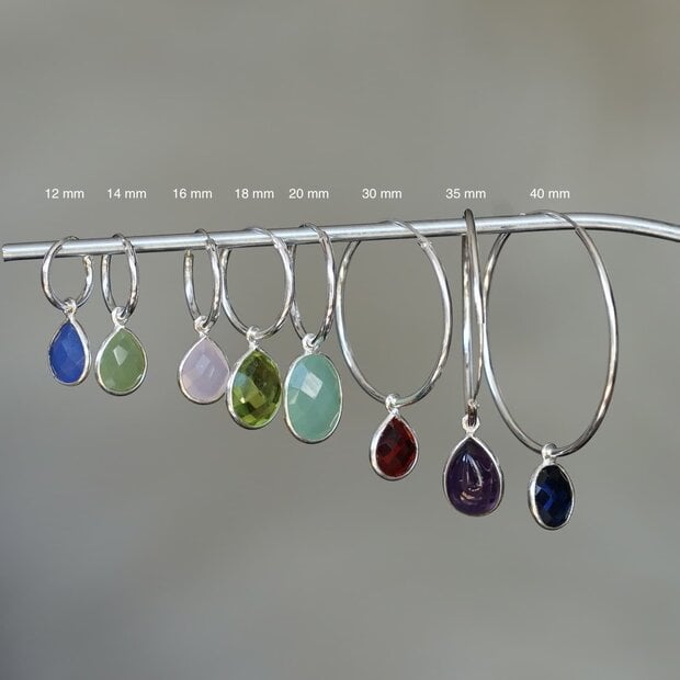 Zilveren oorringen 30 mm