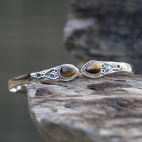 Zilveren edelsteen armband Vanida Tiger eye