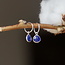 Blauwe Saffier hoop oorringen Blauwe Saffier hoop oorringen