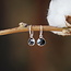 Zwarte Spinel hoop oorringen