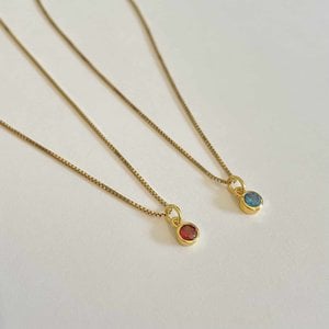 Goldplated geboortesteen ketting