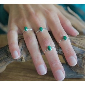 Edelsteen ring piccola Malachiet