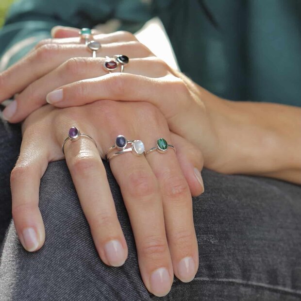 Groene Amethist ring Piccola