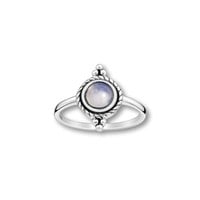 Zilveren ring Maansteen Manorah