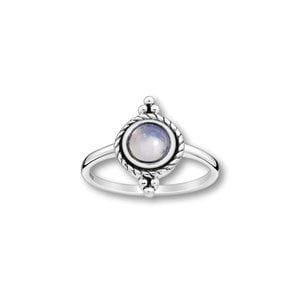Zilveren ring Maansteen Manorah