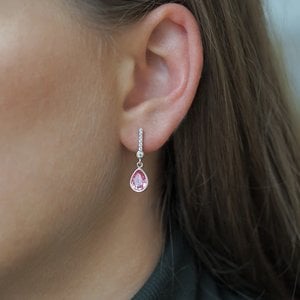 Oorstekers diamonds life Roze