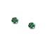 Zilveren oorknopjes Crystal green