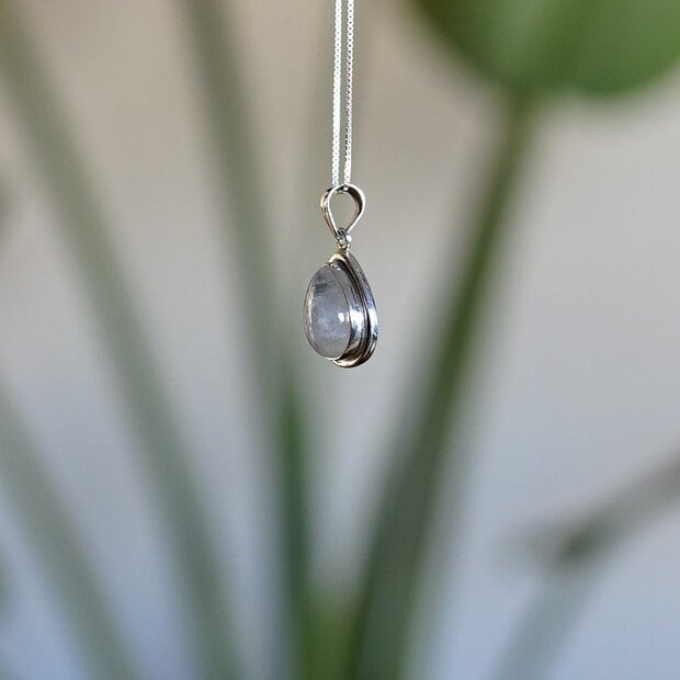 Zilveren Maansteen hanger  Lek