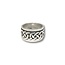 Zilveren brede heren spinning ring Carl