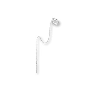 Zilveren zig-zag earcuff met threader