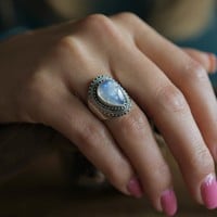 Maansteen ring Ranisha Maansteen ring Ranisha