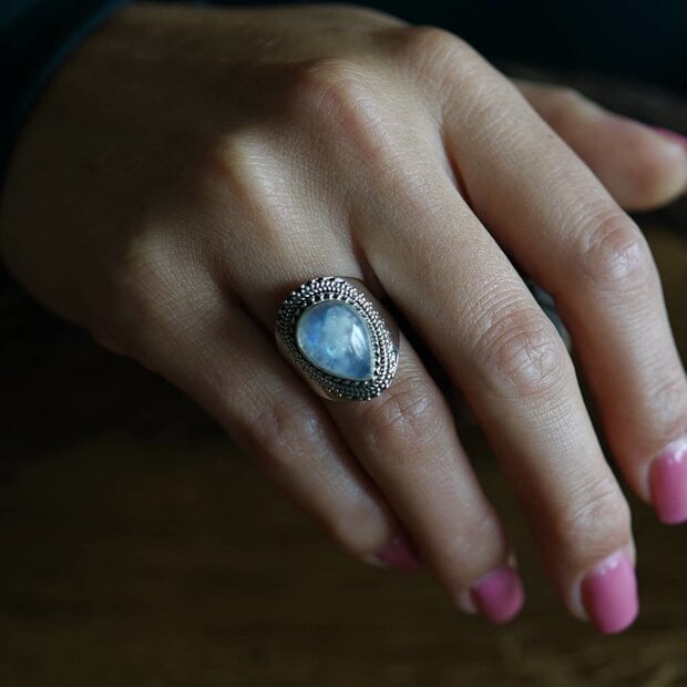 Maansteen ring Ranisha Maansteen ring Ranisha