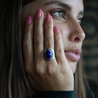 Zilveren ring Lapis Lazuli Ranisha