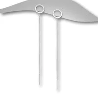 Zilveren ear jacket circle