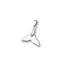 Zilveren hanger Walvisstaart Zilveren hanger Walvisstaart