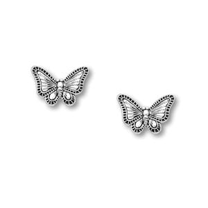 Zilveren oorknopjes vlinder