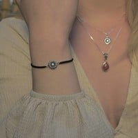 Bedel armbandje ZONNEBLOEM - 925 zilver