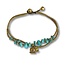 Enkelbandje Elephant turquoise blauw Enkelbandje Elephant turquoise blauw