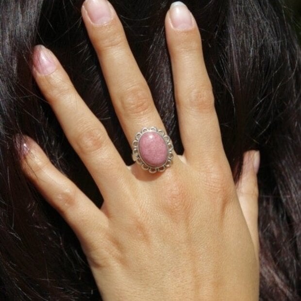 Rhodoniet ring Flower Power Rhodoniet ring Flower Power