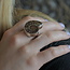 Zilveren ring met Ammoniet fossiel Zilveren ring met Ammoniet fossiel