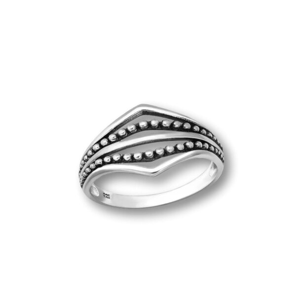 Zilveren ring Bali Beau