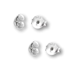 4 Zilveren stoppers voor oorbellen