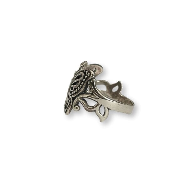Zilveren vlinder ring