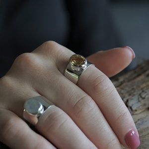 Zilveren ring Citrien Satya