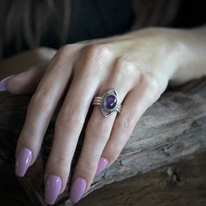 Zilveren ring met Amethist