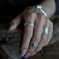 Zilveren ring Hammered Beatriz