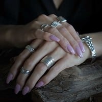 Zilveren ring Hammered Beatriz