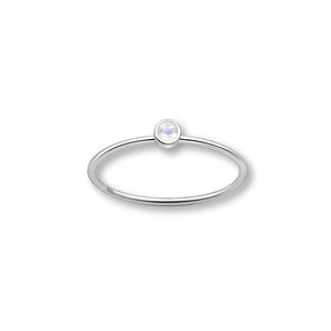 Zilveren ring Maansteen Mini
