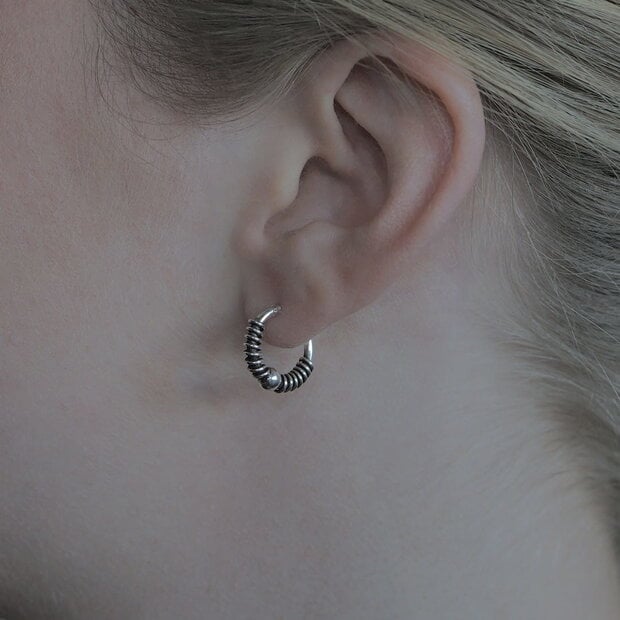 Bali hoop oorringen 10 mm Bibi