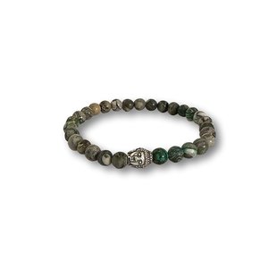 Kralen armband Zebra Jasper Boeddha