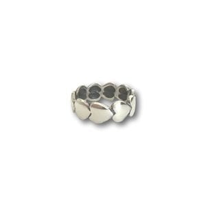 Zilveren hartjes ring Sachin