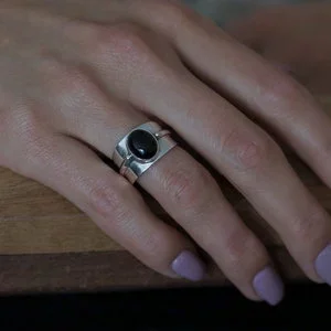 Zilveren Black Onyx ring Persuan