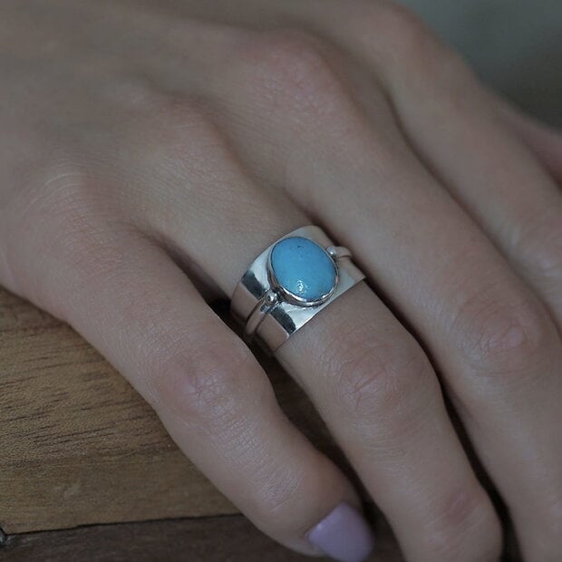 Zilveren Turquoise ring Persuan