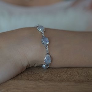 Zilveren Maansteen armband Bahalia