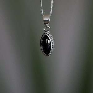 Zilveren Bali hanger Black Onyx