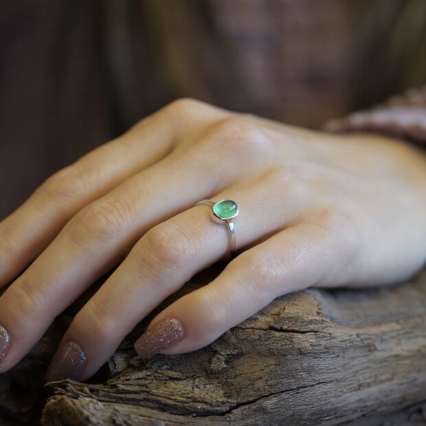 Groene Amethist ring Piccola
