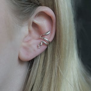 Ear cuff slang zilver