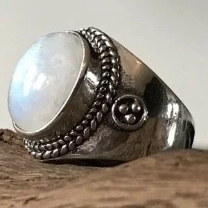 Zilveren ring Moonstone Hermosa