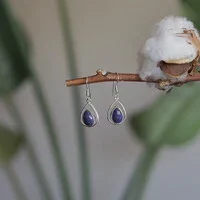 Zilveren oorbellen Lapis Lazuli Nimra