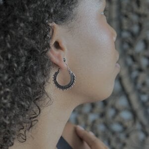 Zilveren oorbellen Anjana