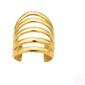 Gold plated earcuff 5 lines
